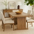 thumbnail image 6 of Yael Dining Table-60 Inch Rectangular Plank Top-Light Brown Mahogany, 6 of 7