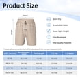 thumbnail image 4 of Cauagu Brown Gingham Print Swim Trunks for Men,Youth Boys Swim Shorts Compression Liner Beach Shorts Boys' Swimming Shorts 7-20 Years Bathing Suit-Large, 4 of 7