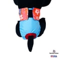 thumbnail image 3 of Barkertime Red Flowers on Baby Blue Waterproof Premium Dog Diaper - Made in USA, 3 of 6