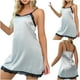 thumbnail image 1 of Camisón corto para mujer, camisón sin mangas, camisón con escote en V, lencería de encaje suave, 1 of 7