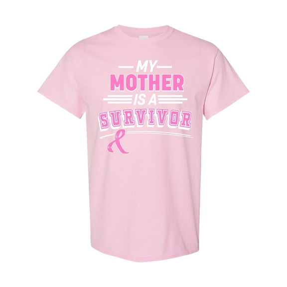 Inktastic My Mother is a Survivor Breast Cancer Awareness T-Shirt