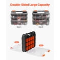 thumbnail image 3 of VEVOR Small Parts Organizer, 34-Compartment Double Side Tools Organizer Box with 24 Removable Dividers, PP Hardware Storage Box with Safety Latch & Portable Handle for Nuts, Bolts, Screws, Nails, 3 of 9