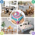 thumbnail image 4 of Colorful Tie Dye Mandala Pattern Square Tablecloth,Waterproof Square Table Cover,Wipeable Spillproof Washable Table Cover for Home Kitchen Party Decor 60"x60"(152x152cm), 4 of 6