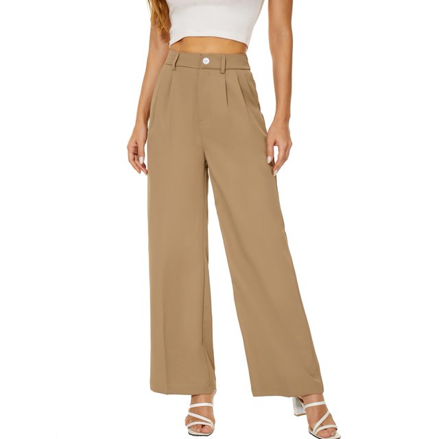 Pantalones anchos para mujer, pantalones anchos para mujer, pantalones anchos plisados para mujer, pantalones largos anchos, innovación moderna