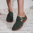 thumbnail image 2 of Hurxie Women Clogs-Comfortable Suede Mules Slippers Sandals Nurse Potato Shoes Unisex-Cushioned Cork-Footbed Army Green 7.5, 2 of 8