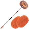 thumbnail image 1 of Kit de cepillos y fregonas para lavado de autos GreatCool 62 con mango largo, color naranja, 1 of 6