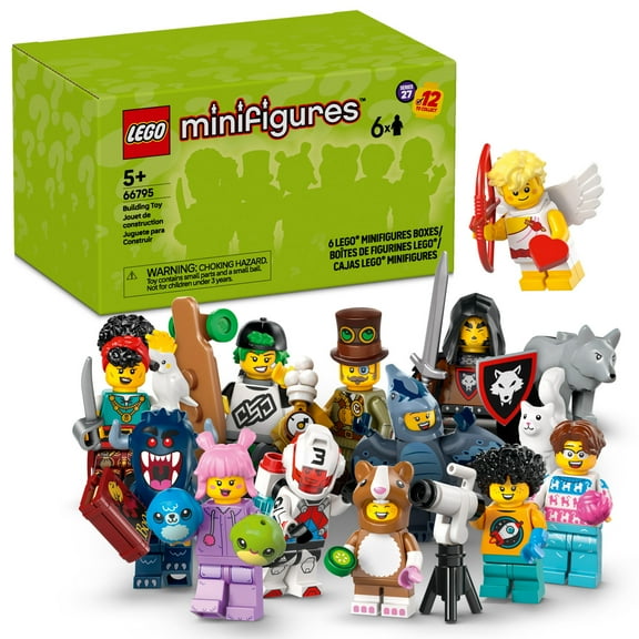 LEGO Minifigures Series 27 6 Pack - Multipack of Collectible Figures for Kids, Boys and Girls, Ages 5  - Mystery Blind Box of 12 Possible Minifigures - Gift Idea for Birthdays or Events - 66795