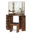thumbnail image 3 of Vanity Desk with Mirror and Lights,Large Dressing Tables with Charging, 3 of 4
