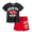 Disney Pixar Cars Jet Black, variant on Toddler Boy French Terry Short Set, Sizes 12 Months-5T