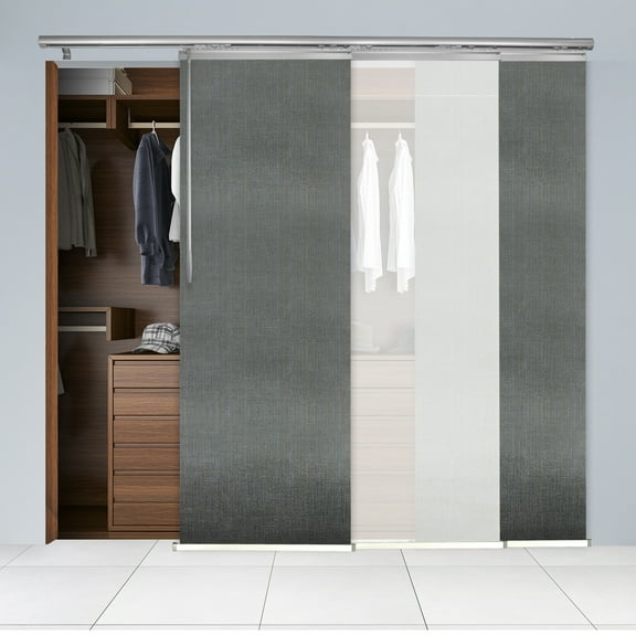 Domovina 3 Panel Track Vertical Blinds, Adjustable 36-66"W x 91.4"H - Kalyna/Else