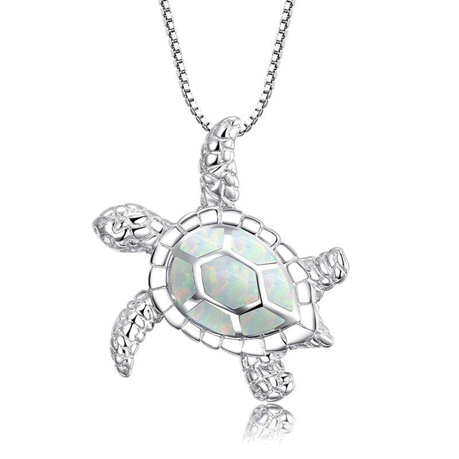 Fashion Little Turtle Pendant White 