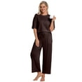 thumbnail image 3 of DAKIMOE Lounge Sets for Women Short Sleeve Tops and Long Pants Soft Comfy Pajamas Set 2 Piece Loungewear Nightwear Pjs Sleepwear Outfits for Women S-XXL, 3 of 7