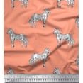thumbnail image 1 of Soimoi Poly Georgette Fabric Horse Block Decor Fabric Printed Yard 52 Inch Wide, 1 of 3