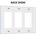 thumbnail image 4 of NICKSUN Cute Animal Dogs Puppy Combination Wall Plate, 3 Gang 3 Rocker Outlet Cover Decorative Switch Plate for Office Home Decor, 4.5 x 6.38 Inch, 4 of 7