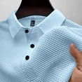 thumbnail image 6 of Wearbreeze Shirts for Men, Casual Comfort Polo, Quick Dry Stretch Non-Iron Anti-Wrinkle Shirt Short Sleeve Light Blue 4XL, 6 of 9