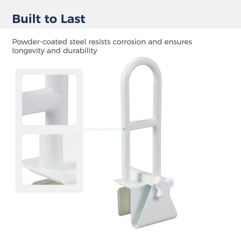 Drive Medical Bathtub Grab Bar Safety Rail for Seniors, Disabled