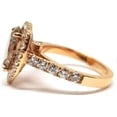 thumbnail image 3 of Gems Jewels 925 Sterling Silver 2.25 Ct Pear Cut Brown Diamond Christmas Wedding Engagement Thanksgiving Halo Ring For Women's 14K Rose Gold Plated-5, 3 of 3