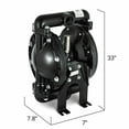 thumbnail image 2 of Miumaeov Air-Operated Double Diaphragm Pump 1 inch Inlet & Outlet Aluminum 35 GPM QBY4-25L Max 120PSI for Chemical Industrial Use, 2 of 9