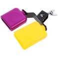 thumbnail image 1 of HEANUJJ 1Pack Mini Cowbell Percussion Instrument Block Drum Yellow With Adjustable Angle For Drummers, 1 of 7