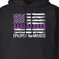 thumbnail image 3 of Inktastic Epilepsy Awareness Purple Ribbons and Flag Adult Hoodie Sweatshirt, 3 of 4