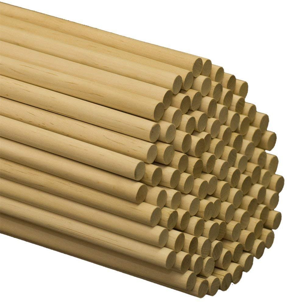 8 x 1//5 Inch 50 pc Colorful Dowel Rods Wooden Craft Sticks For School Teachers