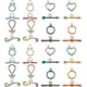 thumbnail image 1 of 8 juegos de cierres de palanca de acero inoxidable de 4 estilos para joyería, cierres grandes para collares, pulseras, bisutería, manualidades, multicolor., 1 of 5
