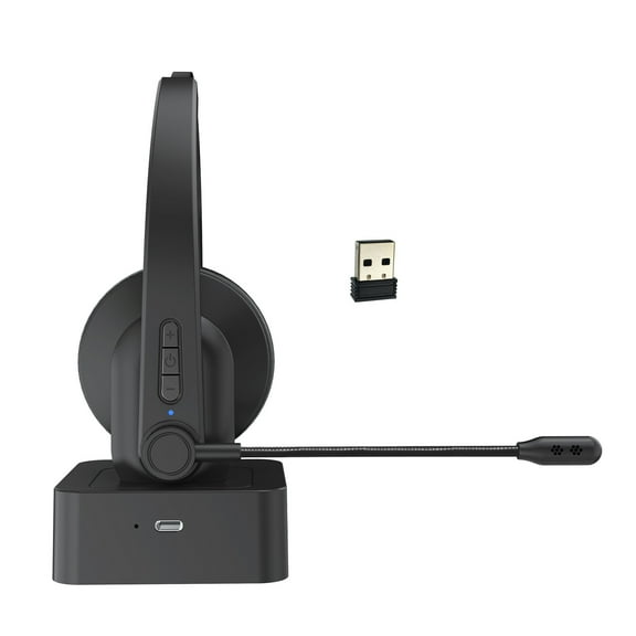 Headset,With Enc Noise Call Center On Ear Headset With Center On Ear Enc Noise Reduction With Dock On Ear Headset Headband With Headset With Enc Noise Reduction Adjustable Black