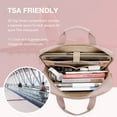 thumbnail image 4 of BAGSMART 17.3" Laptop Bag Briefcase, Computer Messenger Bag, Business Work Travel Laptop Shoulder Bag, Carrying Handbag Laptop Sleeve Case for Women & Men, Pink, 4 of 7