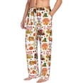 thumbnail image 6 of Yiaed Fall Farm Pumpkin Print Men's Lounge Pants, Loose PJ Bottoms, Long Pajama Pants for Men-Medium, 6 of 6