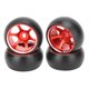 thumbnail image 1 of Lot de 4 moyeux de roue en métal pour télécommande Wltoys K969 1/28 RC Car, rouge, 1 of 4