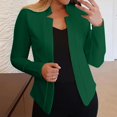 thumbnail image 2 of Blazers For Women Autumn And Winter European American Fashion Versatile Long Sleeved Suit Jacket Casual Commuting Workplace Slim Style Polyester Suit Jackets Blazers 1* Green 5Xl, 2 of 5