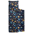 thumbnail image 2 of Colorful Dinosaurs with Palm Trees Teens Toddler Nap Mat with Pillow, Sleeping Mat Bag for Preschool Daycare 60"x20", 2 of 6