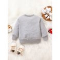 thumbnail image 3 of Bagilaanoe Toddler Baby Girl Boy Oversized Sweatshirt Long Sleeve Letters Print Pullover 6M 12M 18M 24M 3T Kids Fall Loose Tee Tops, 3 of 8