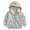 Grey, variant on YunPes Kids Girls Fleece Hooded Jacket Cardigan Winter Warm Zipper Plain Coat Cute Soft Furry Fuzzy Fall Outwear with Pockets