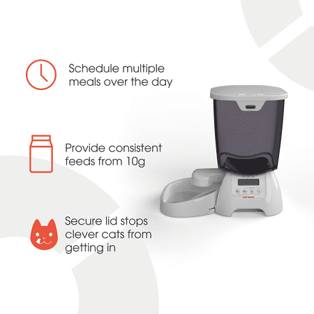 Cat Mate C3000 Automatic Dry Food Feeder for Cats Small Dogs