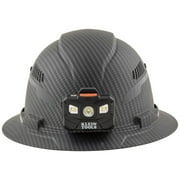 Klein Tools 60347 Premium KARBN Pattern Class C, Vented, Full Brim Hard Hat with Rechargeable Lamp