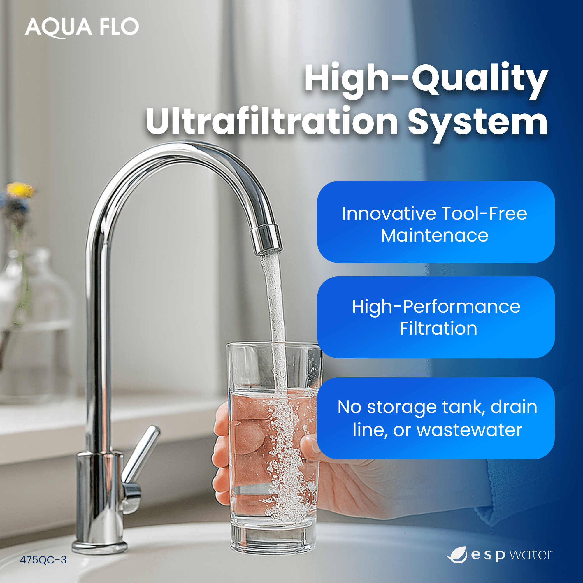 Aqua Flo 475QC-3 Ultrafiltration System – 3-Stage with Quick-Change Filters – Model 20010201