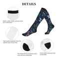 thumbnail image 5 of Lsque Colorful Flowers Pattern Sport Compression Socks for Men & Women 15-20 mmHg Knee High Nurse Pregnant Running Medical and Travel Athletic, 5 of 6