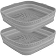 thumbnail image 2 of MesaSe 2 Pcs Pot en Silicone pour Friteuse à Air Chaud Doublure de Friteuse à Air Réutilisable Panier de Friteuse à Air Rectangulaire Poêle de Friteuse à Air Antiadhésive Plateau de Cuisson en Silicone pour Friteuse à Air Résistant à la Chaleur Accessoires pour Friteuse à Air pour 8 Qt A, 2 of 10