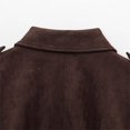 thumbnail image 6 of Holzkary Faux Suede Bomber Jacket Women Fall Fashion 2025 Casual Zip Up Oversized Trendy Winter Clothing Outerwear Coats Spring Lapel Pilot Coat Oversized Long Sleeves Streetwear Outerwear Coffee S, 6 of 7