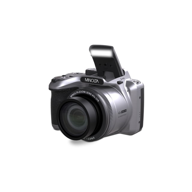 Minolta 20 Mega Pixels 40x Optical Zoom Digital Camera with 1080p FHD Video, Silver