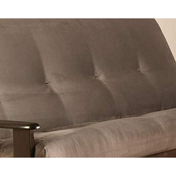 Futon Cover Only - Quality Suede Microfiber Fabric Collection Fits 6-8 inch Futons Mattress (Grey, Full Size)