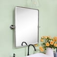thumbnail image 3 of TEHOME Farmhouse Chrome Bathroom Mirror, 20x24 inches, Pivot Rectangle, Tilting, 3 of 11