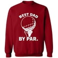 thumbnail image 2 of OXI Crewneck Sweatshirt - Best Dad By Par,Basic Casual Sweatshirts for Men's and Women Fleece Sweatshirt Long Sleeve- Antiquee Cherry Small, 2 of 2