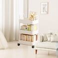 thumbnail image 2 of LAICAIW Storage Rack On Wheels, Rolling Storage Trolley, 3/4 Tier Kitchen Storage Utility Cart, Cart On Wheels, Rolling Storage Cart, Mobile Rolling Trolley On Wheels, Multifunctional Storage Organi, 2 of 7