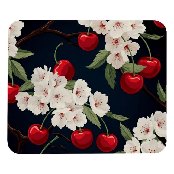 Cherry Computer Mouse Pad,Rubber Mouse Mat for Gaming, Office, Laptop, PC, Women