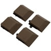 FlooringInc DYI Helios Outdoor Deck Tile Corners, 4 total Corners, 3"x3", Brazilian Brown