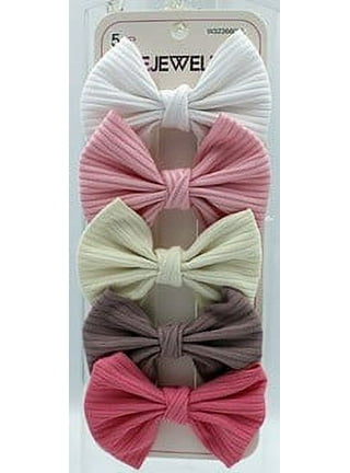 Little Thing Market Korean Handmade Bow Tie Pearl Hair Clip White