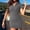 Grey, variant on Valora Women’s Casual Tennis Dress Women Dresses Ribbed Short Sleeve Bodycon Dress Gray M