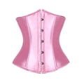 thumbnail image 6 of YouLoveIt Women's Bustiers Corsets Satin Corset Uverbust Plus Size Corset Waist Belt Plus Size Overbust Corset Bustier Top Cincher Corset Bustier Bodyshaper Top, 6 of 8